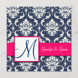 Invitation Roses indien d'invitations de monogramme de