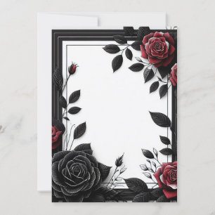 Invitation Roses Noires & Rouges