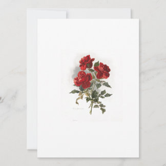 Invitation Roses romantiques rouges
