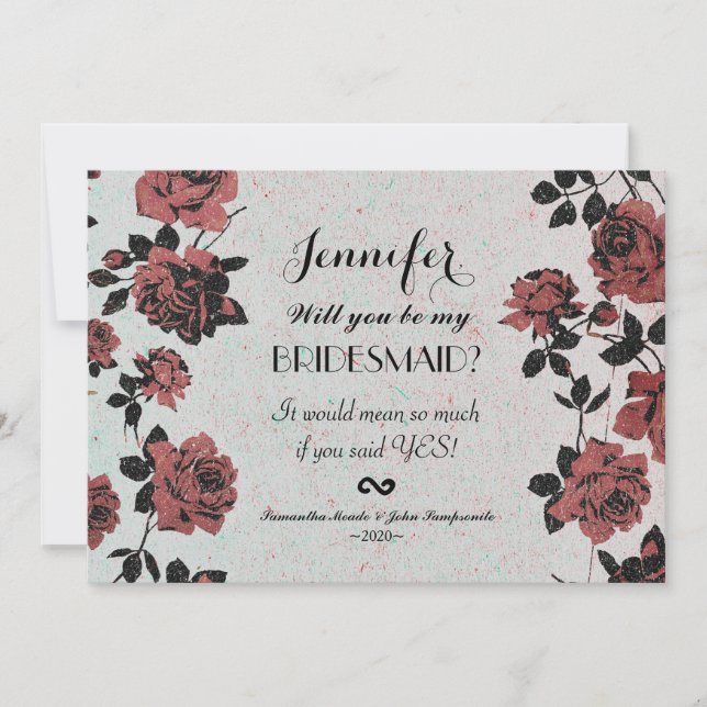 Invitation Roses romantiques russes (Devant)