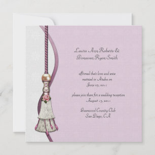 Invitation Roses roses et Mariage de poste Tassel