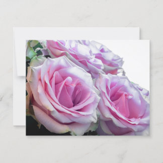 Invitation Roses roses et verts