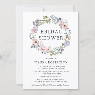 Invitation Roses roses rose poussiéreuses Fête des mariées fl