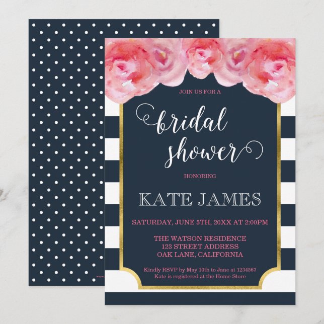 Invitation Roses Roses Roses Bleues Grilles nuptiales Invitat (Devant / Derrière)