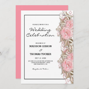 Invitation Roses Roses Roses Roses Et Mariage Parties scintil