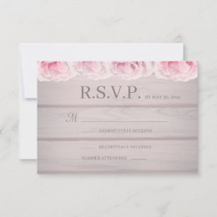 Invitation Roses Roses Roses Roses Rustiques Chic Floral Mari
