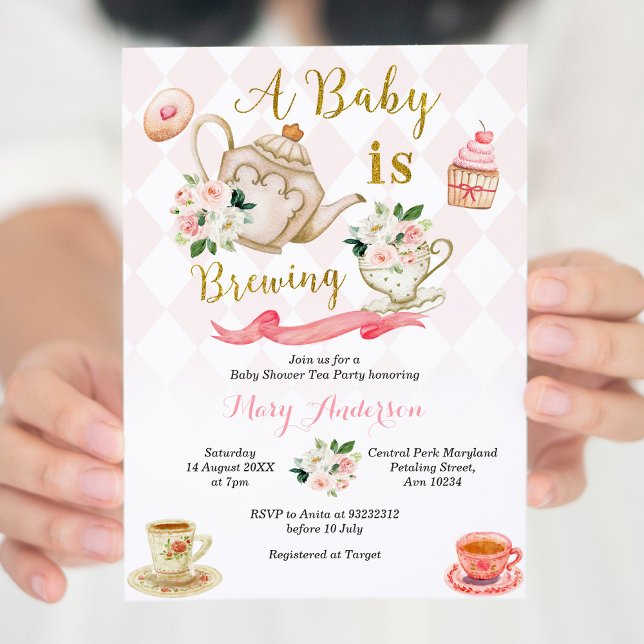 Invitation Roses Roses Roses Roses Un Bébé Brûle Le Baby show (Créateur téléchargé)