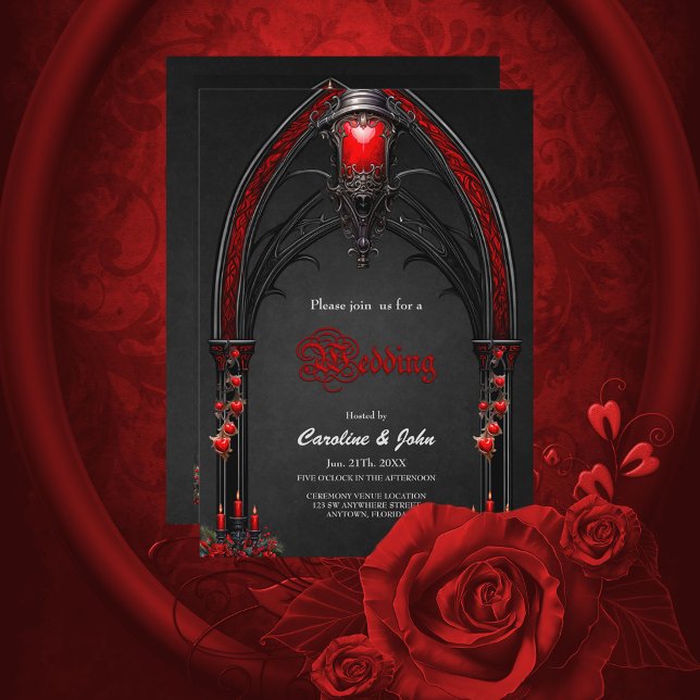 Invitation Roses rouges étonnantes et conception de la porte (Red roses)