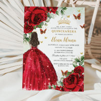 Roses rouges Papillons floraux Quinceañera Sweet 1