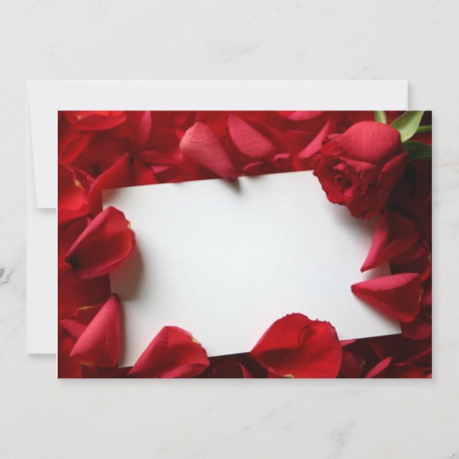Invitation Roses rouges pour votre véritable amour : une cart (Devant)