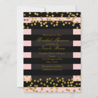 Roses Rougissantes Rayures Noires et Or Points Fau