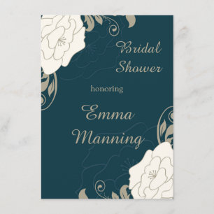 Invitation Roses vintages, remous sur la Fête de la mariée