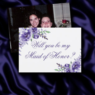 Invitation Roses Violettes Proposition de Partie de Mariage