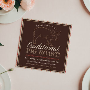 Invitation Rôti traditionnel de porc au barbecue