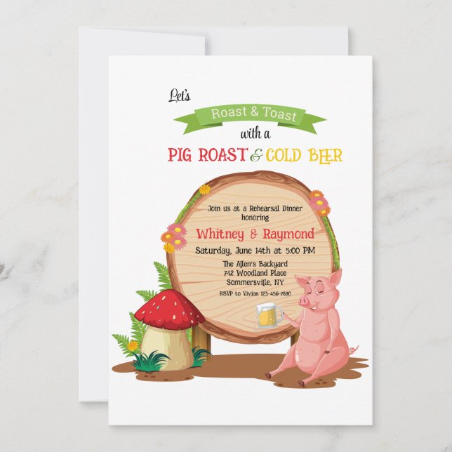 Invitation Rôtissage de porc (Devant)