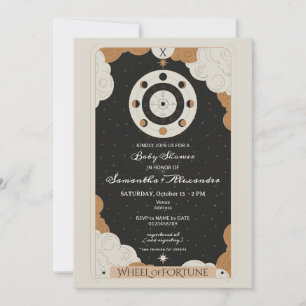 Invitation Roue de la Fortune Tarot Céleste Baby Shower