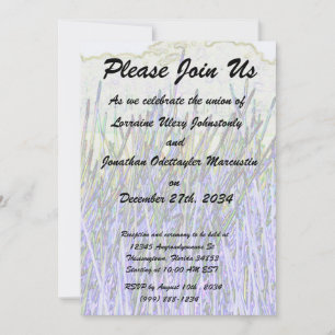 Invitation Roues Abstraites Couleurs violettes et blanches
