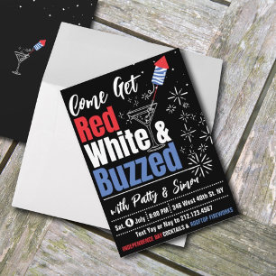 Invitation Rouge, Blanc & Défoncé – Soirée du 4 juillet pour 