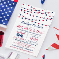 Rouge, blanc et échéance | BABY SHOWER 4 JUILLET