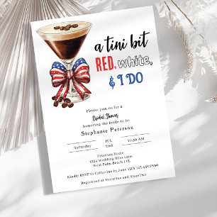 Invitation Rouge Blanc et Moi fais un Martini Espresso pour u