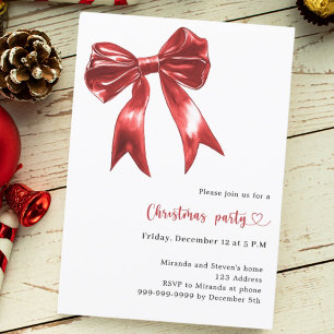 Invitation Rouge blanc Noël