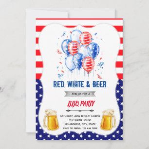 Invitation rouge blanche et brune