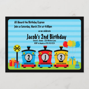 Invitation rouge bleu d'invitations de garçon d'anniversaire
