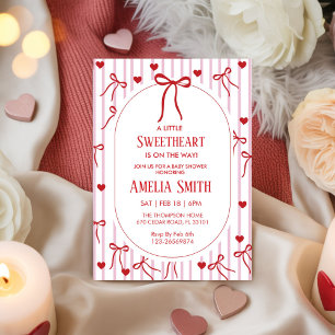 Invitation Rouge Chérie Fille de la Saint-Valentin gribouilli