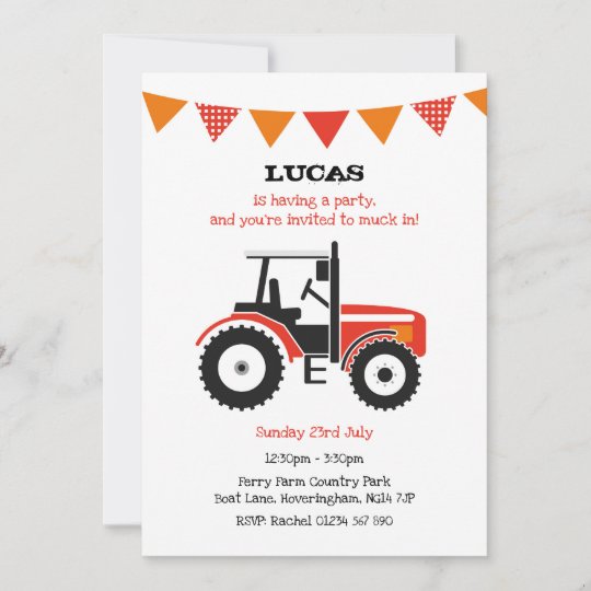 Invitation Rouge De Fete D Anniversaire De Zazzle Ca