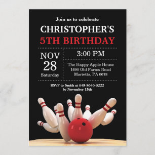 Invitation Rouge de fête d'anniversaire d'invitation