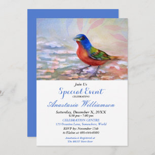 INVITATION ROUGE D'ÉVÉNEMENT DE PARTIE DE ROBIN DE