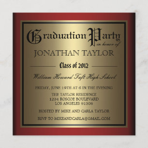 Invitation Rouge et obtention du diplôme d'or