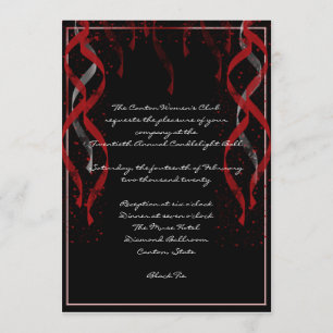 Invitation rouge formelle de partie de Valentine