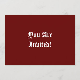 Invitation rouge Halloween de batte de vampire 7x5
