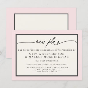 Invitation Rouge rosé ivoire - Nouvel événement moderne repor
