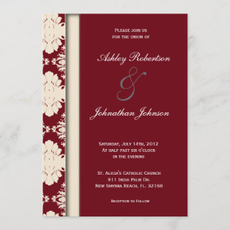 invitation rouge Vintage