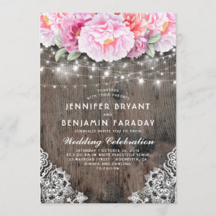 Invitation Rougissez et dentelez les lumières florales de