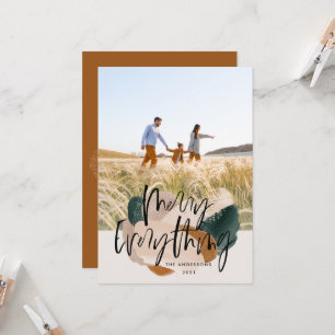 Invitation Rouille abstraite moderne 1 photo Noël Ann