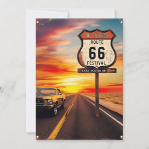 Invitation Route 66 POSTCARD