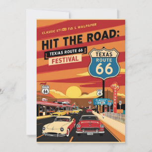 Invitation Route 66 Texas Postcard