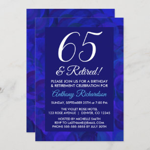 Invitation Royal Blue 65 et Retraite Party