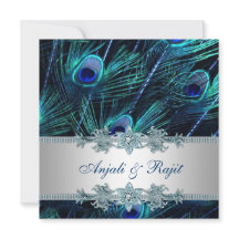 Royal Blue et Silver Royal Blue Peacock Mariage