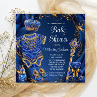 Royal Blue Gold Regal Prince Baby shower