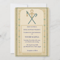 Royal Egyptian Ankh & Scepter Gold Mariage