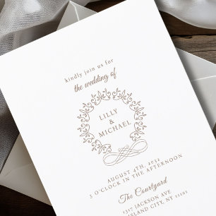 Invitation Royal, Elégant, Mariage