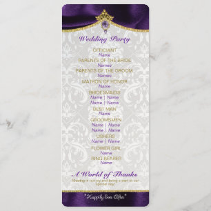 Invitation Royal Fairytale IWedding Program