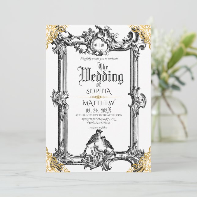 Invitation Royal Fantasy Medieval Wedding  (Debout devant)