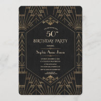 Royal Gold Black Great Gatsby 1920 fête d'annivers