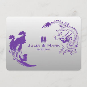 Invitation ©Royal Purple Dragon-Phoenix Mariage chinois