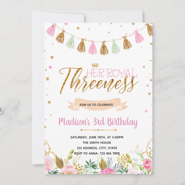 Invitation royale à l'anniversaire de la trêve (Devant)